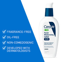 CeraVe PM Facial Moisturizing Lotion | Night Cream with Hyaluronic Acid and Niacinamide | Ultra-Lightweight, Oil-Free Moisturizer for Face